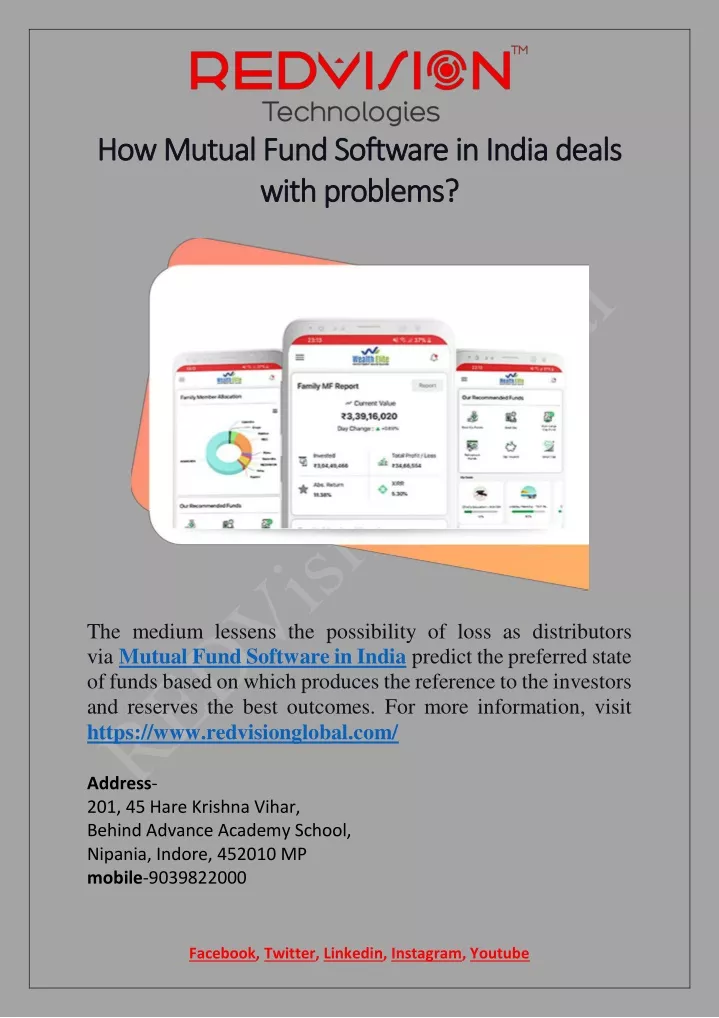 how mutual fund software in india deals