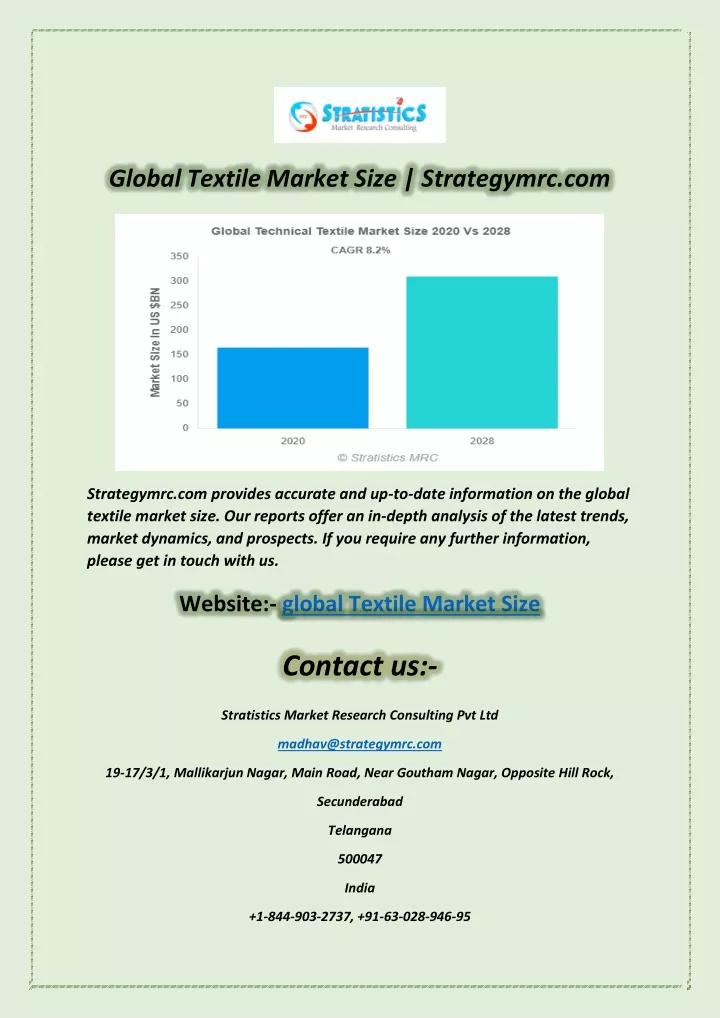 global textile market size strategymrc com