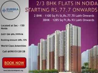 Buy 2/3 BHK Flats in Noida Starting Rs.77.7 Lakh Onwards