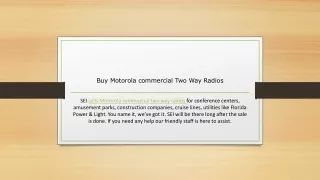 Buy Motorola commercial Two Way Radios