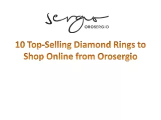 Diamond Rings to Shop Online from Orosergio