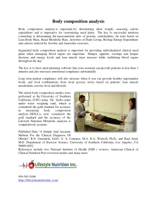 body composition analysis