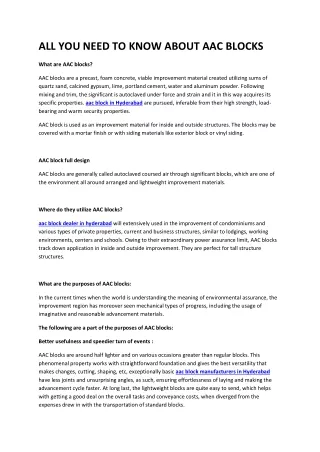 all you need to know about aac blocks