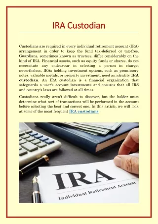 IRA Custodian