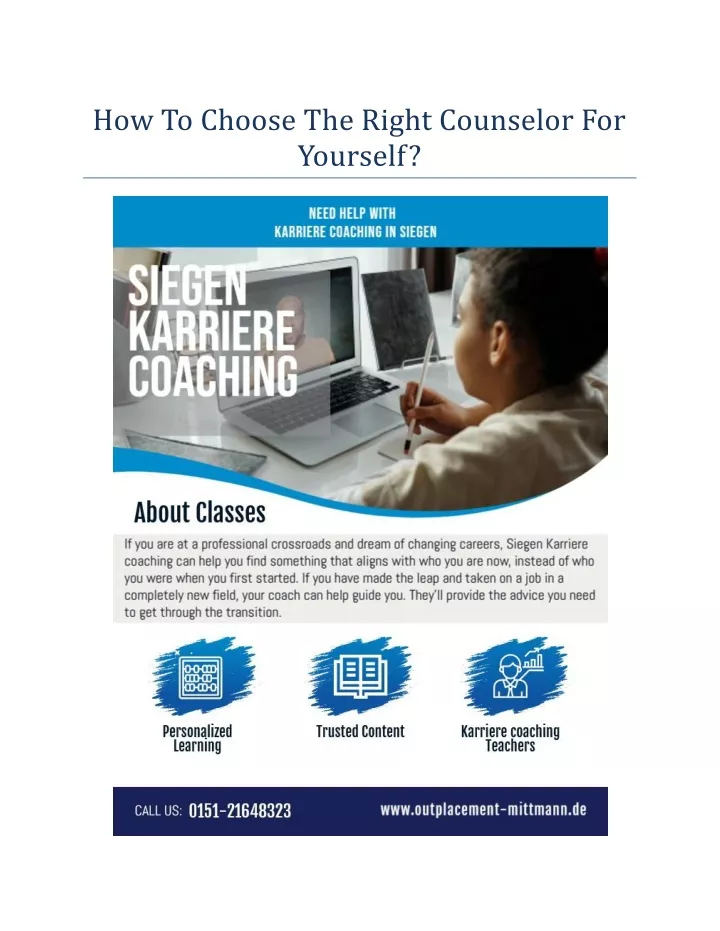 how to choose the right counselor for yourself