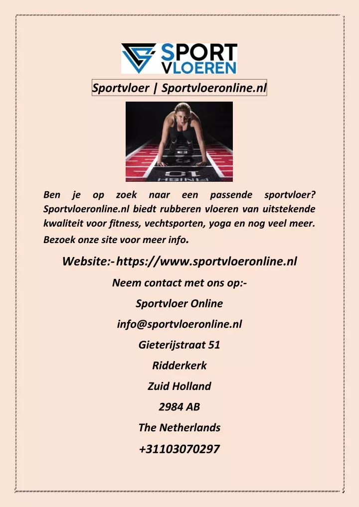 sportvloer sportvloeronline nl