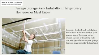 garage storage rack installation things every