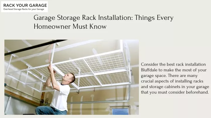 garage storage rack installation things every