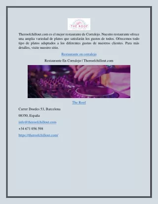 Restaurante En Corralejo | Theroofchillout.com