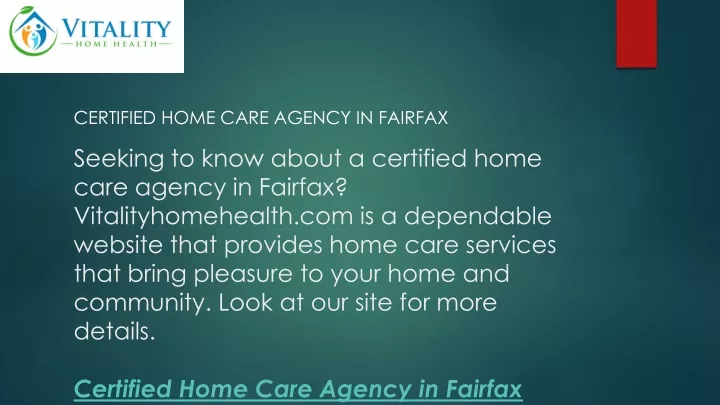 certified home care agency in fairfax
