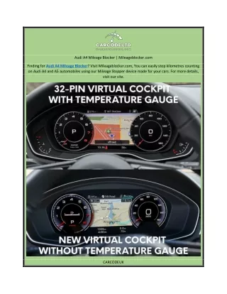Audi A4 Mileage Blocker | Mileageblocker.com