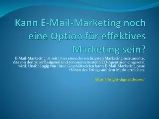 Kann E-Mail-Marketing noch eine Option für effektives Marketing sein