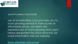 snow plowing vancouver