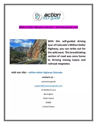 million dollar highway colorado actiontourguide