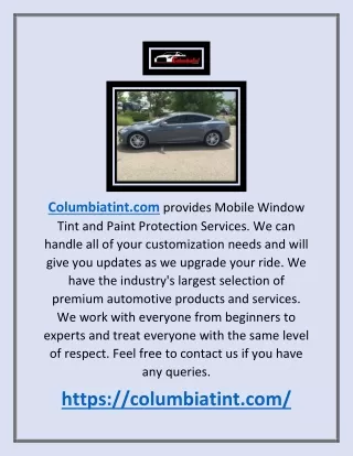 Browsing For Mobile Window Tint and Paint Protection Services