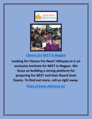 Classes For Neet In Nagpur | Abhyasa.in