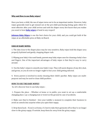 Why and How to use Baby wipes.docx