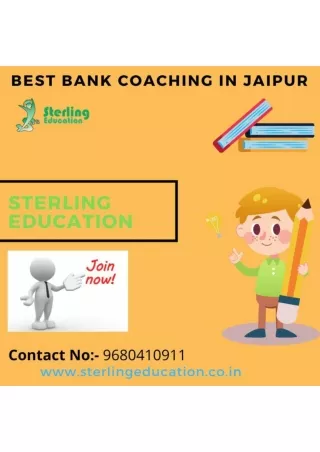 Best Bank Coaching in Jaipur Sterling Education
