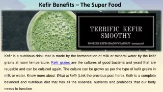 Kefir Benefits -The Super Food