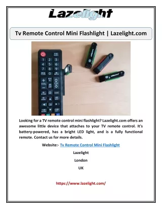 tv remote control mini flashlight lazelight com