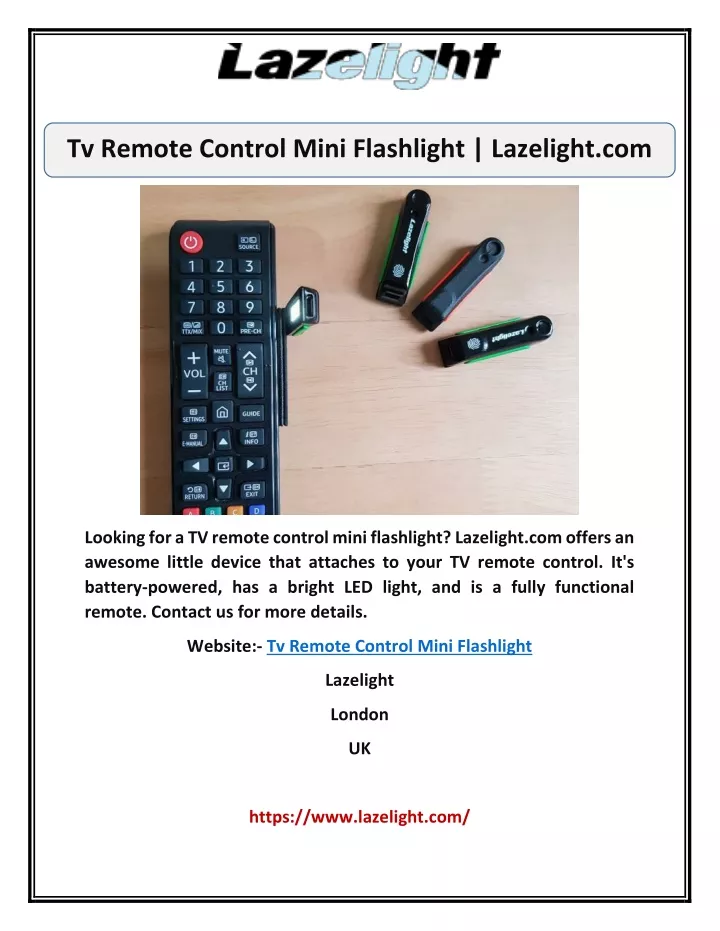 tv remote control mini flashlight lazelight com