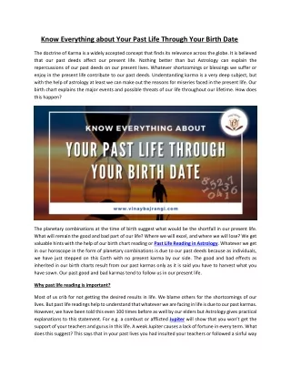 Know Everything about Your Past Life Through Your Birth Date