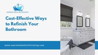 Cost-Effective Ways to Refinish Your Bathroom