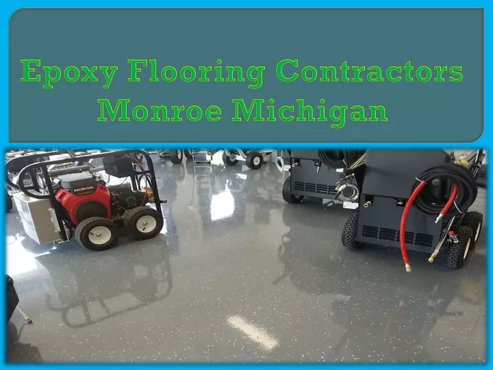 epoxy flooring contractors monroe michigan