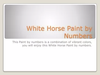 White Horse Paint by Numbers