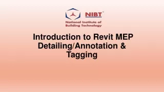 Introduction to Revit MEP Detailing/Annotation & Tagging