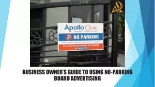 Business owner’s guide to using No-parking board advertising