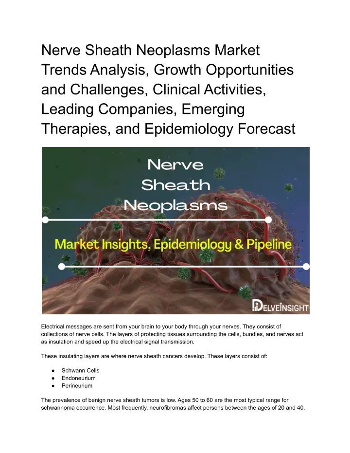 nerve sheath neoplasms market trends analysis