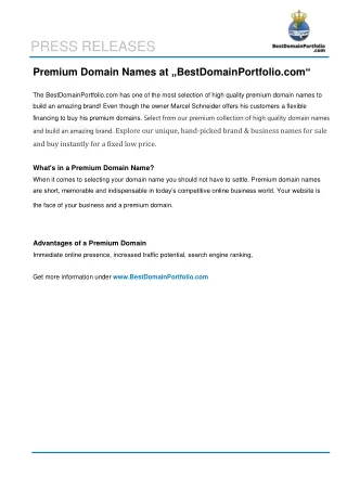 press releases