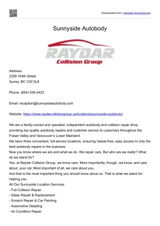 Sunnyside Autobody