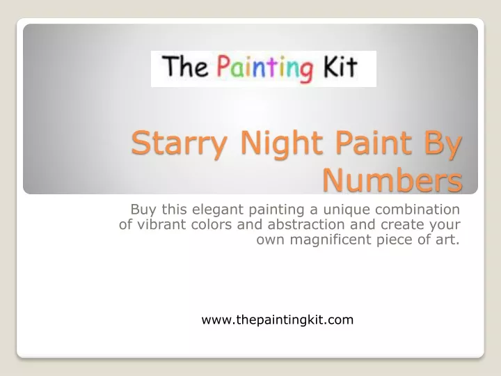 starry night paint by numbers