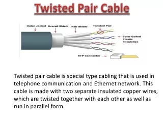 Twisted Pair Cable: Diagram, Types, Examples, and Application!!