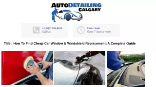 How To Find Cheap Car Window & Windshield Replacement
