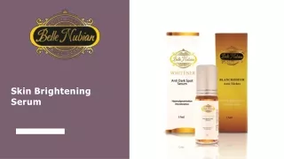 skin brightening serum ppt