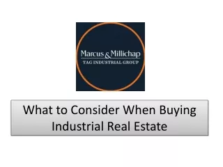 What to Consider When Buying Industrial Real Estate