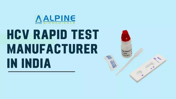 hcv rapid test manufacturer in india