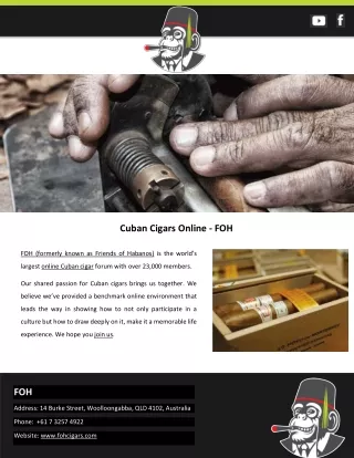 Cuban Cigars Online – FOH