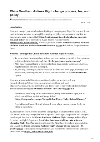 china southern airlines flight change process