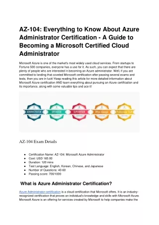 AZ-104_ Everything to Know About Azure Administrator Certification - A Guide to Becoming a Microsoft Certified Cloud Adm
