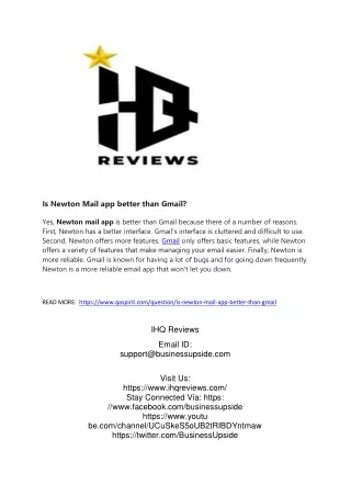 is newton mail app better than gmail