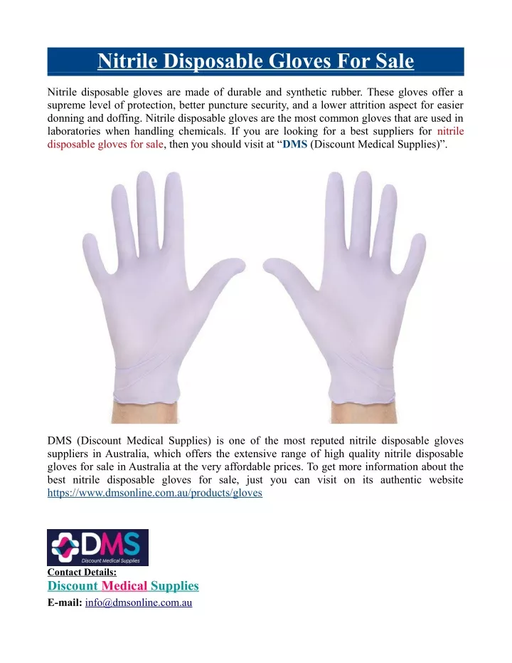nitrile disposable gloves for sale
