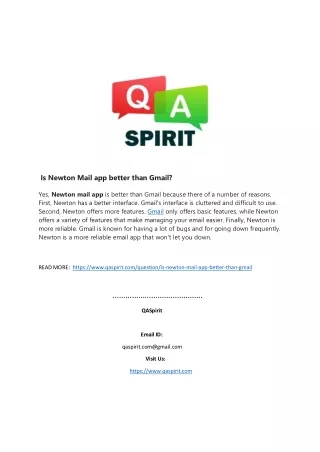 is newton mail app better than gmail
