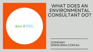 What Does an Environmental Consultant Do?