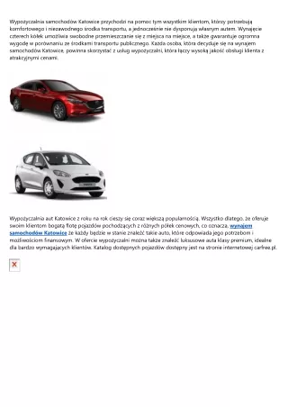 wypo yczalnia samochod w katowice przychodzi