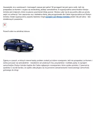Potrzebujesz auta niemal od ręki?