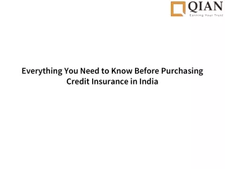 Everything You Need to Know Before Purchasing Credit Insurance in India